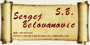 Sergej Belovanović vizit kartica